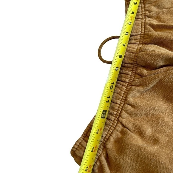 MENS FOOT LOCKER DRAWSTRING PAINT SPLATTER BROWN COGNAC JOGGERS, SIZE L - Picture 3 of 5